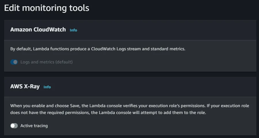 Setting up AWS X-Ray tracing in the AWS Console