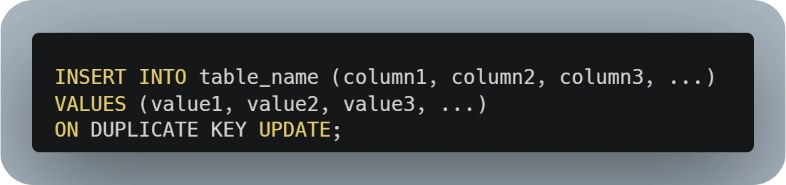 Sample SQL Insert Into statement that  will act as an UPSERT if the record already exists