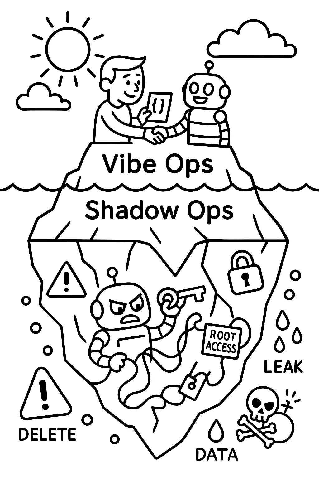 the vibe ops iceberg with shadow ops below
