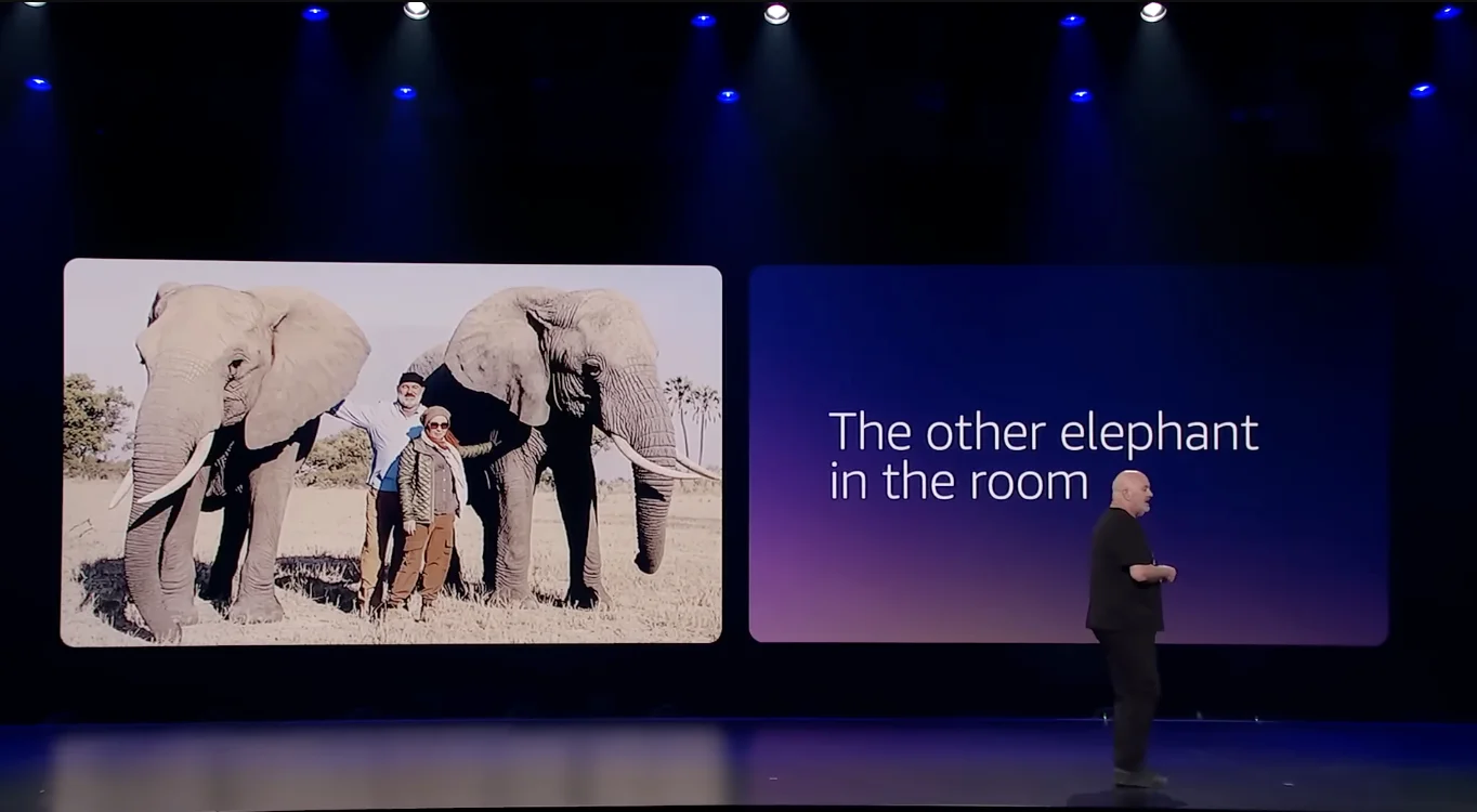 Dr. Werner Vogels, President and CTO of Amazon is introduced to give his re:Invent 2025 keynotes