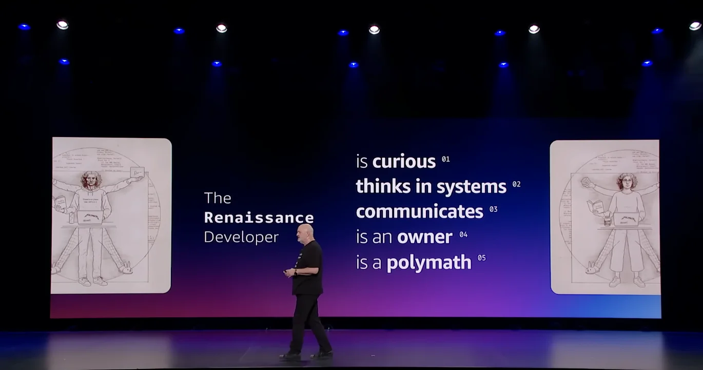 Dr. Werner Vogels, President and CTO of Amazon is introduced to give his re:Invent 2025 keynotes