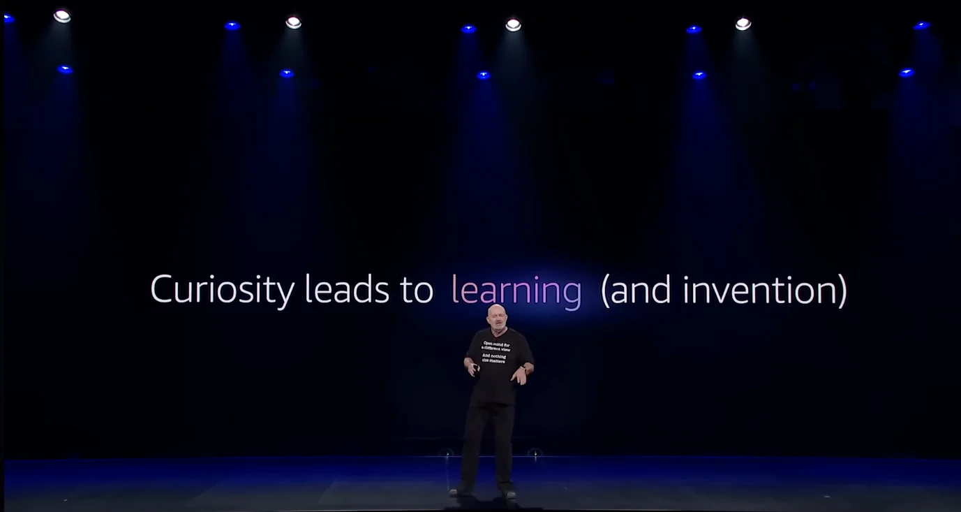 Dr. Werner Vogels, President and CTO of Amazon is introduced to give his re:Invent 2025 keynotes