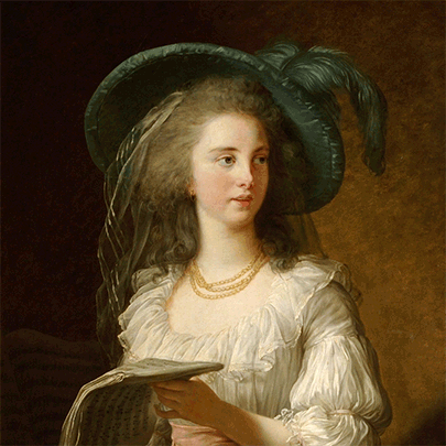 Peinture de Viger le Brun animée avec un sourire
