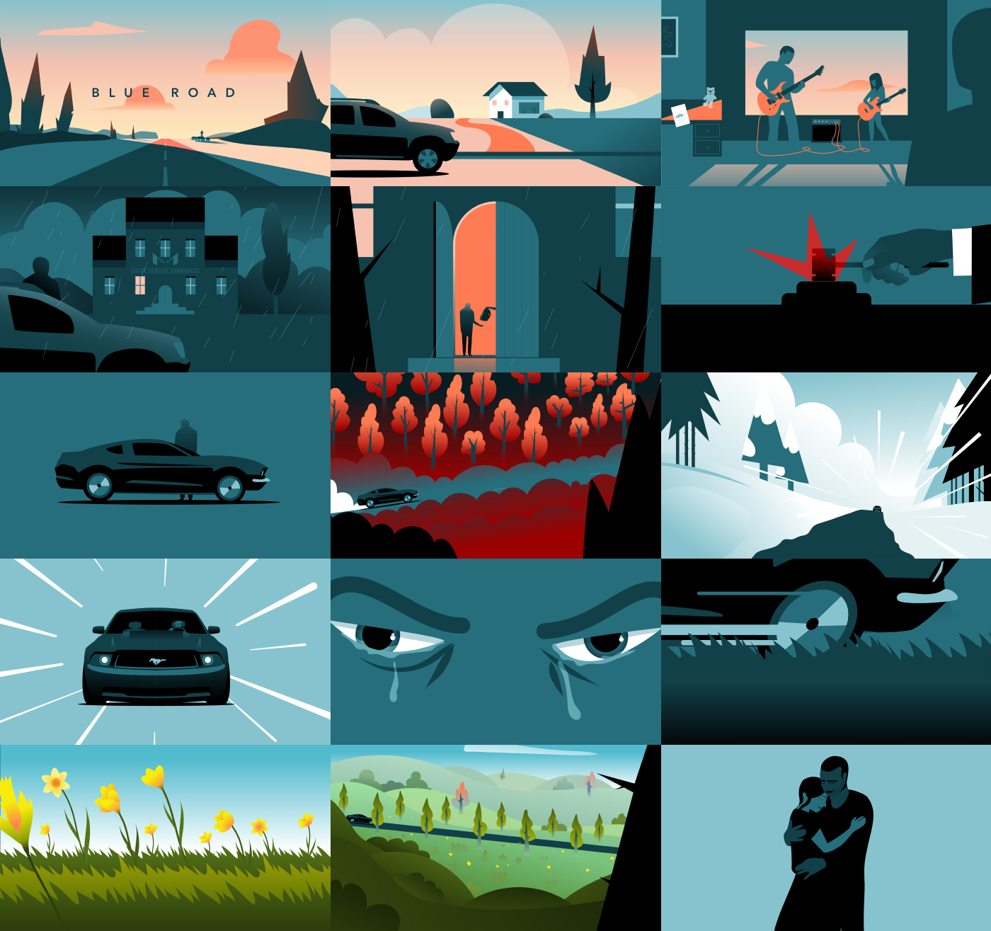 Grid of images from the movie
