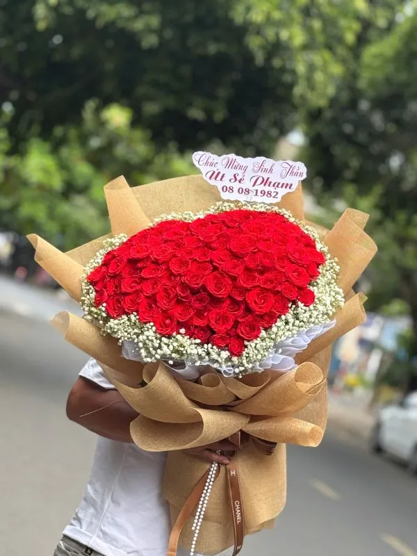 Bó Hồng Trái Tim - HSN.09