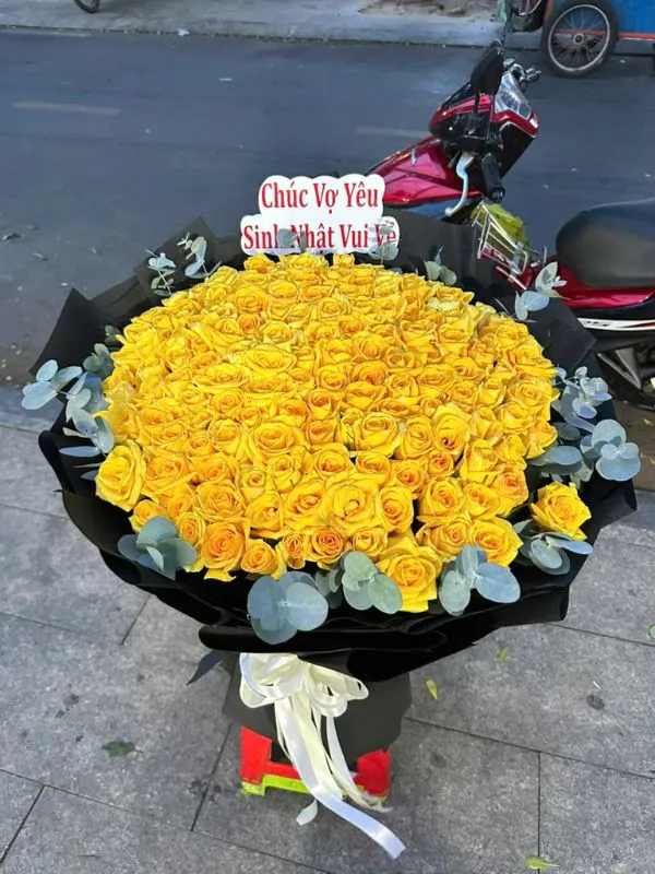 Bó Hoa Hồng Vàng NSN - 017
