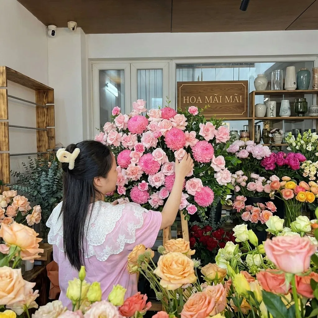 Không gian cửa hàng hoa tươi tại Bắc Kạn