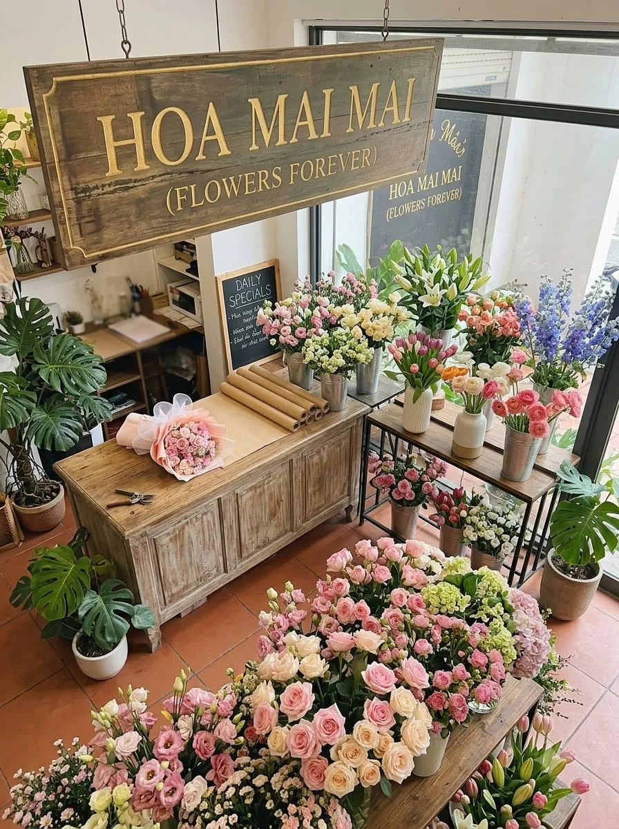 Không gian cửa hàng hoa tươi tại Huyện Ngân Sơn, Bắc Kạn