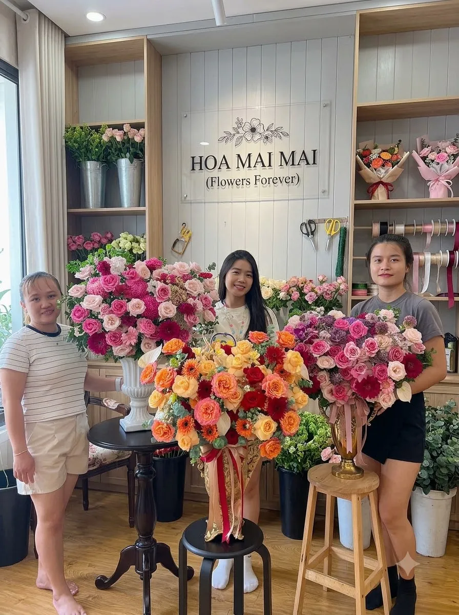 Không gian cửa hàng hoa tươi tại Điện Biên