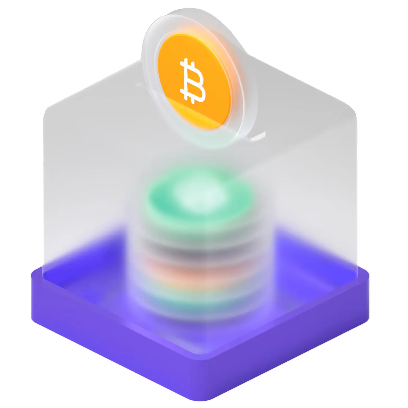 Representación de una alcancía crypto