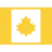 Canadian flag yellow icon