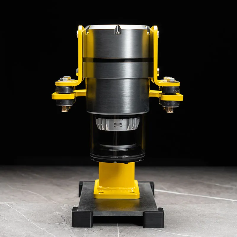 LiDARShield-1100 self-cleaning LiDAR sensor enclosure. Front angle. Black background.