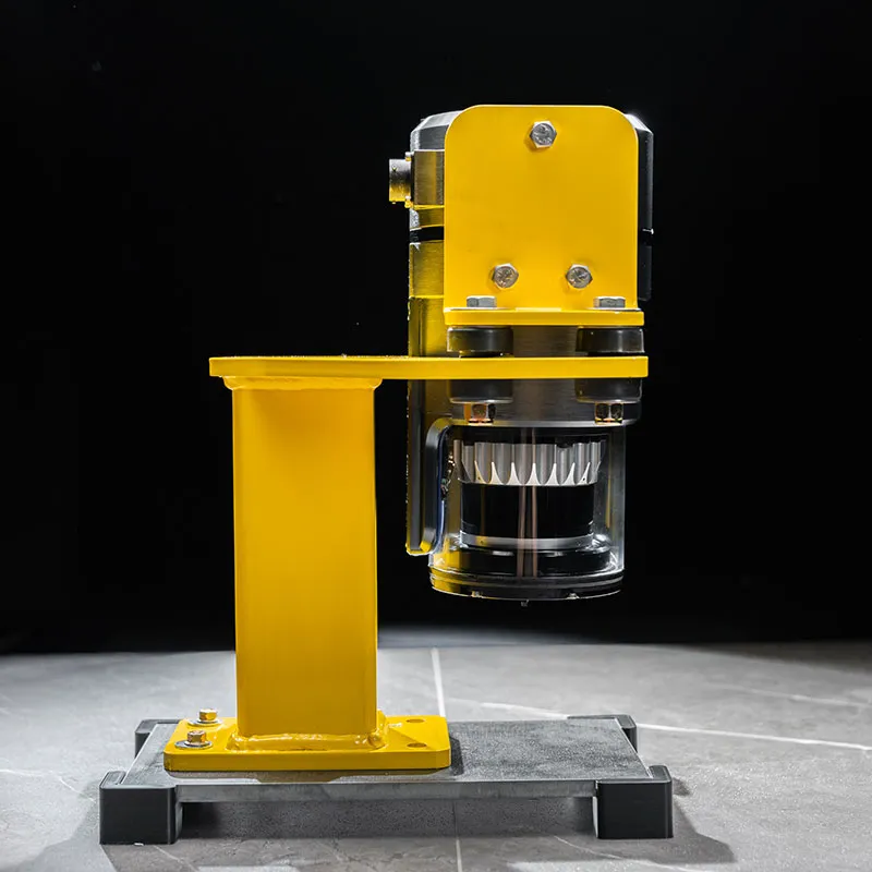 LiDARShield-1100 self-cleaning LiDAR sensor enclosure. Side angle. Black background.