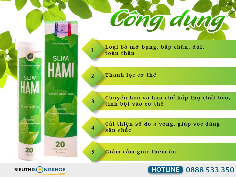 công dụng viên sủi slim hami