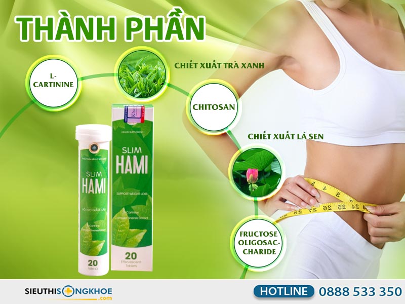 thành phần viên sủi slim hami