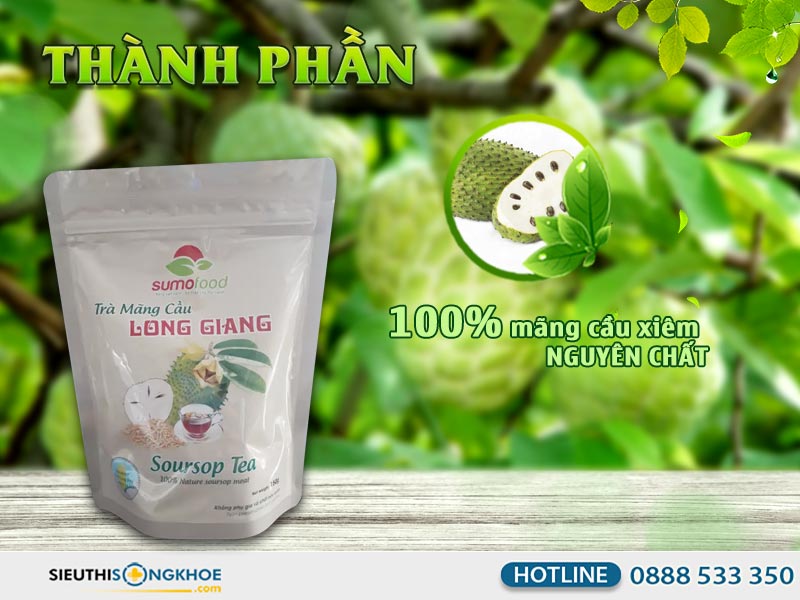 thành phần trà mãng cầu long giang