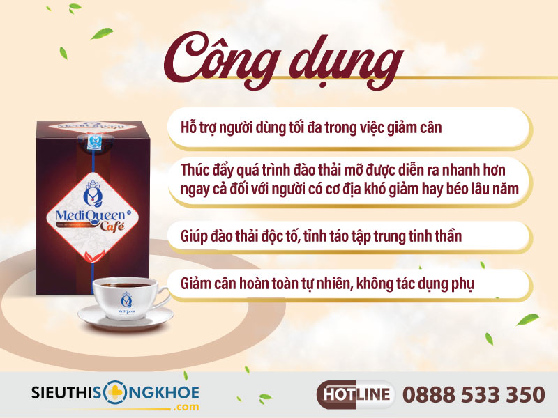 công dụng cà phê giảm cân mediqueen