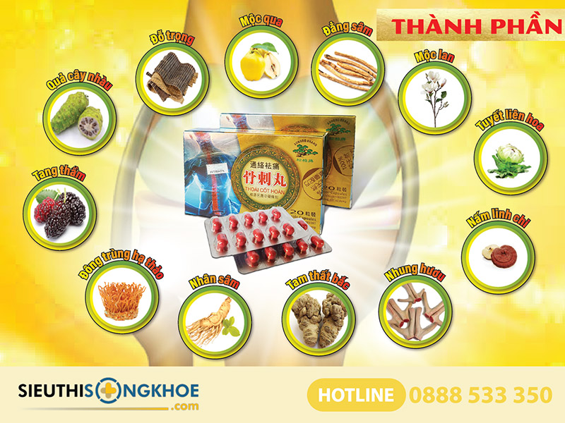 thành phần viên uống thoái cốt hoàn