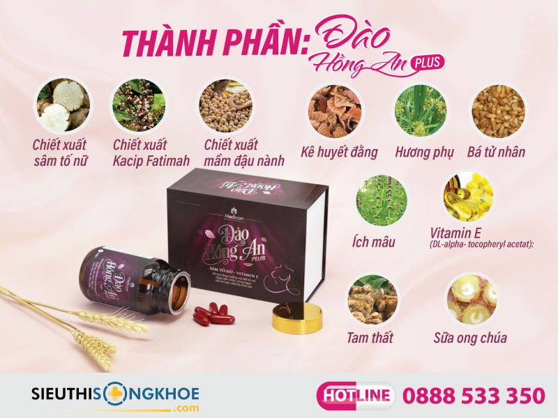 thành phần đào hồng an plus