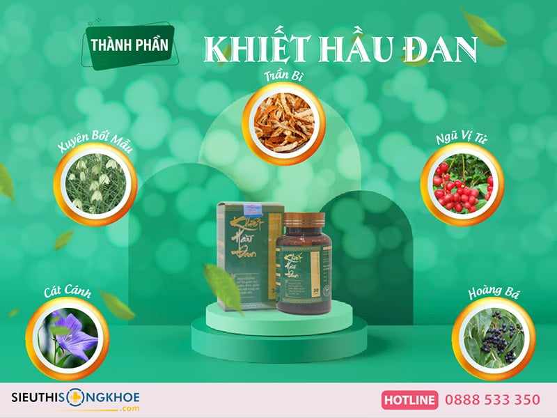thành phần viên uống khiết hầu đan