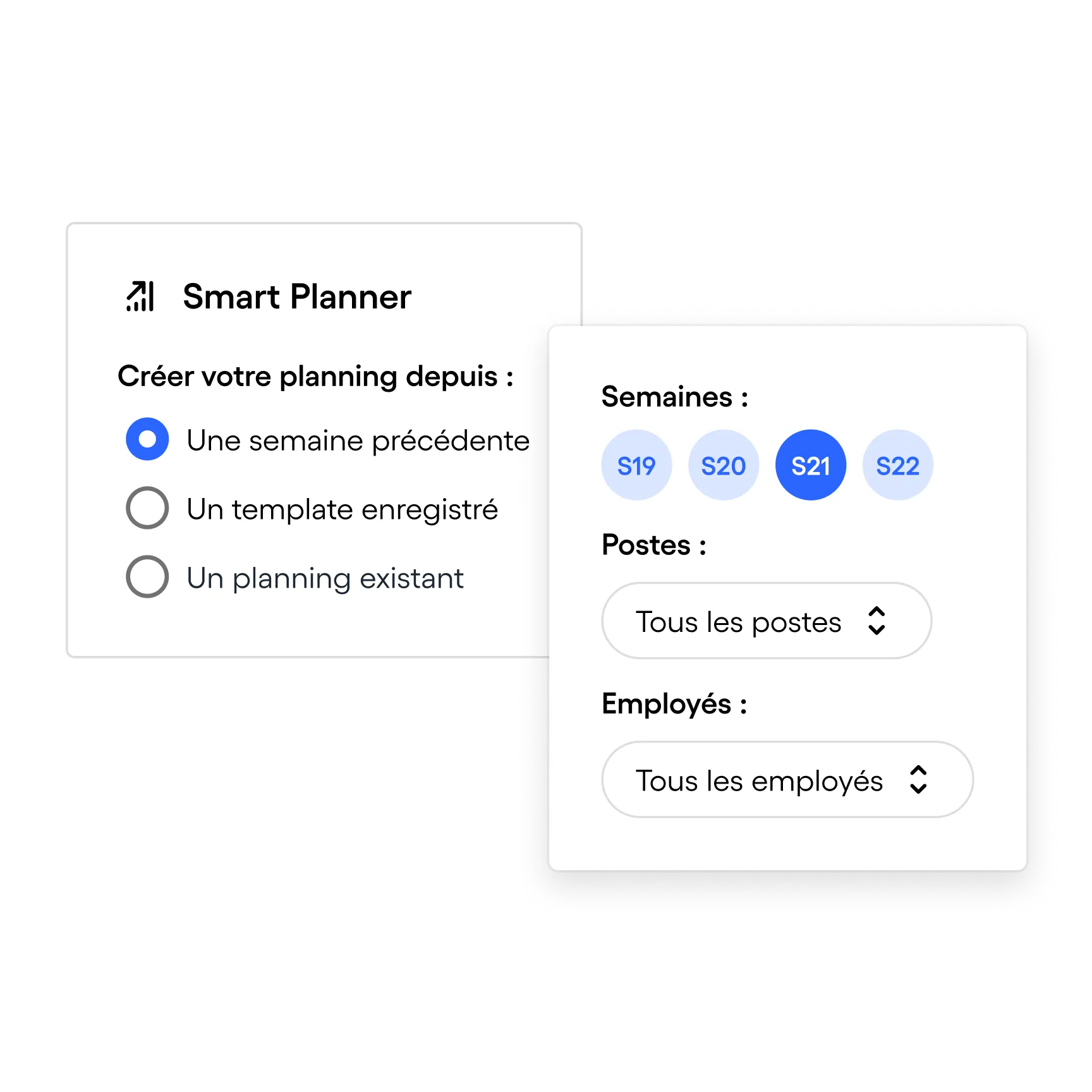 Création d'un planning en fonction du semaine précédente