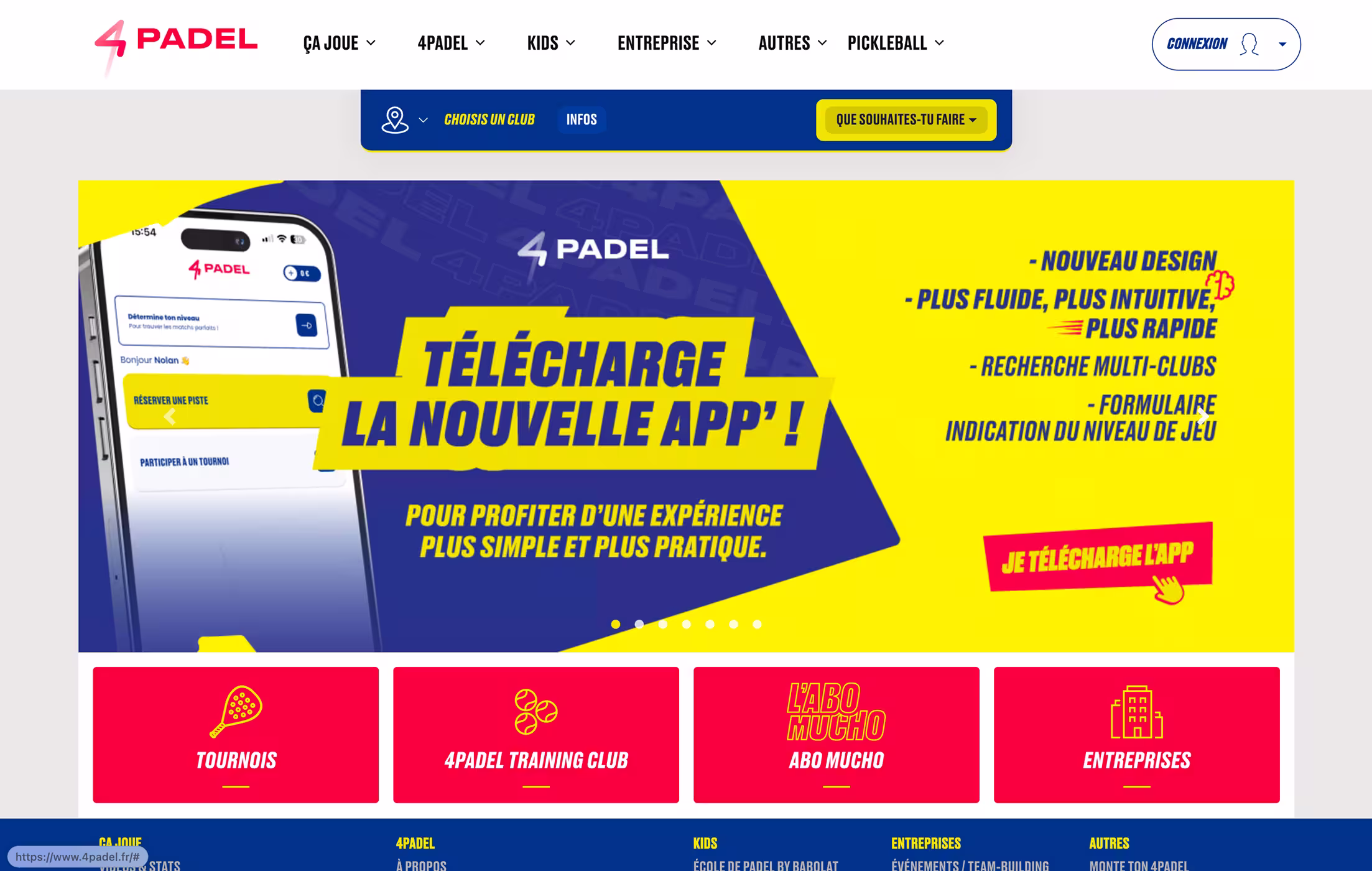 Franchise padel 4Padel — leader en France avec plus de 26 centres et 150 terrains