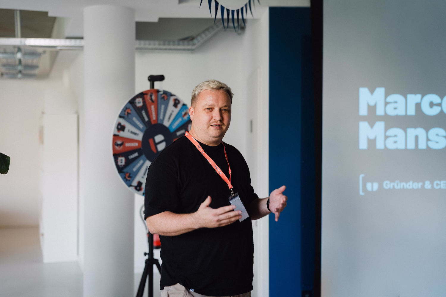CEO Marcel Mansfeld opening the Community Day 2026