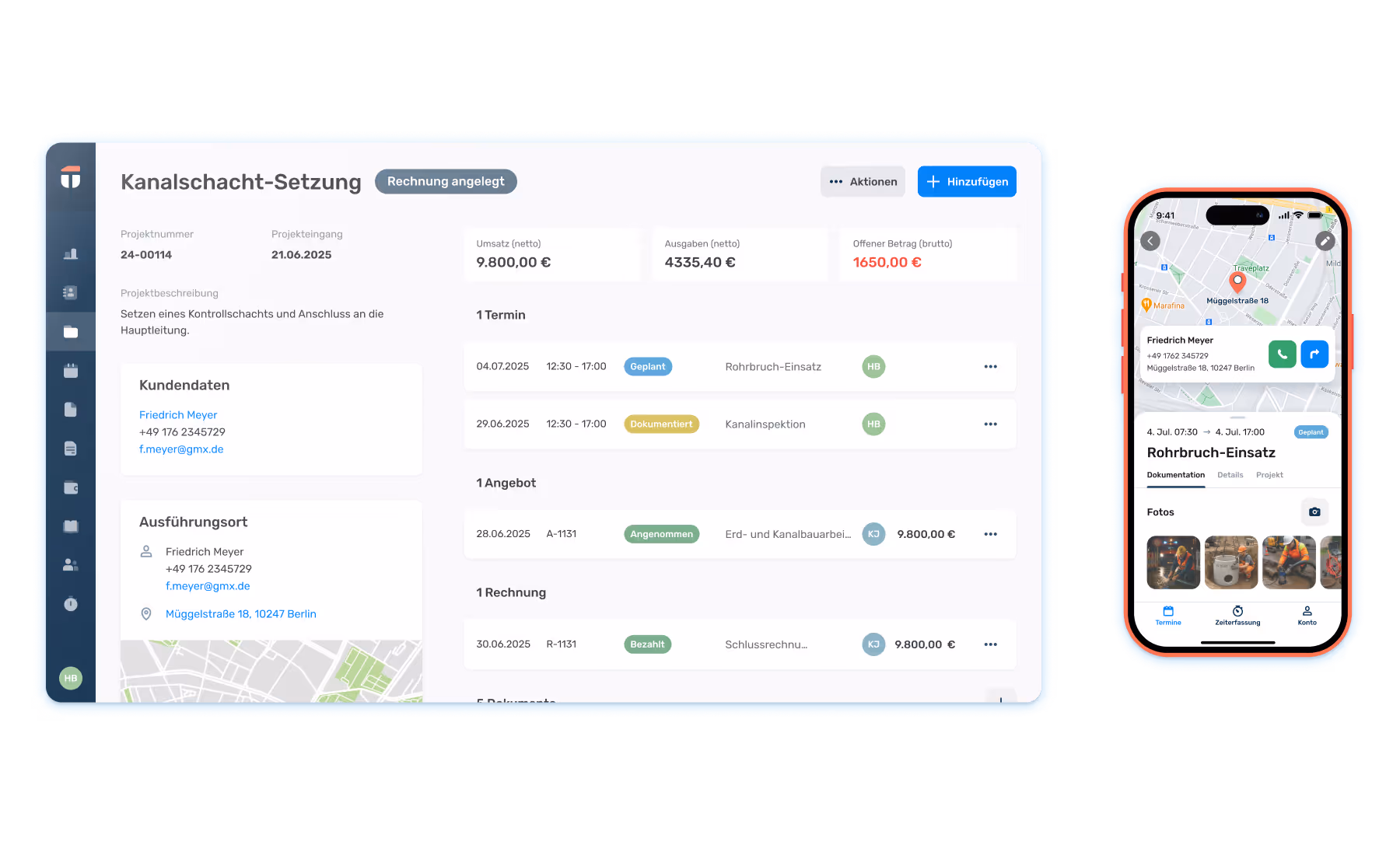 Tiefbausoftware und App von ToolTime