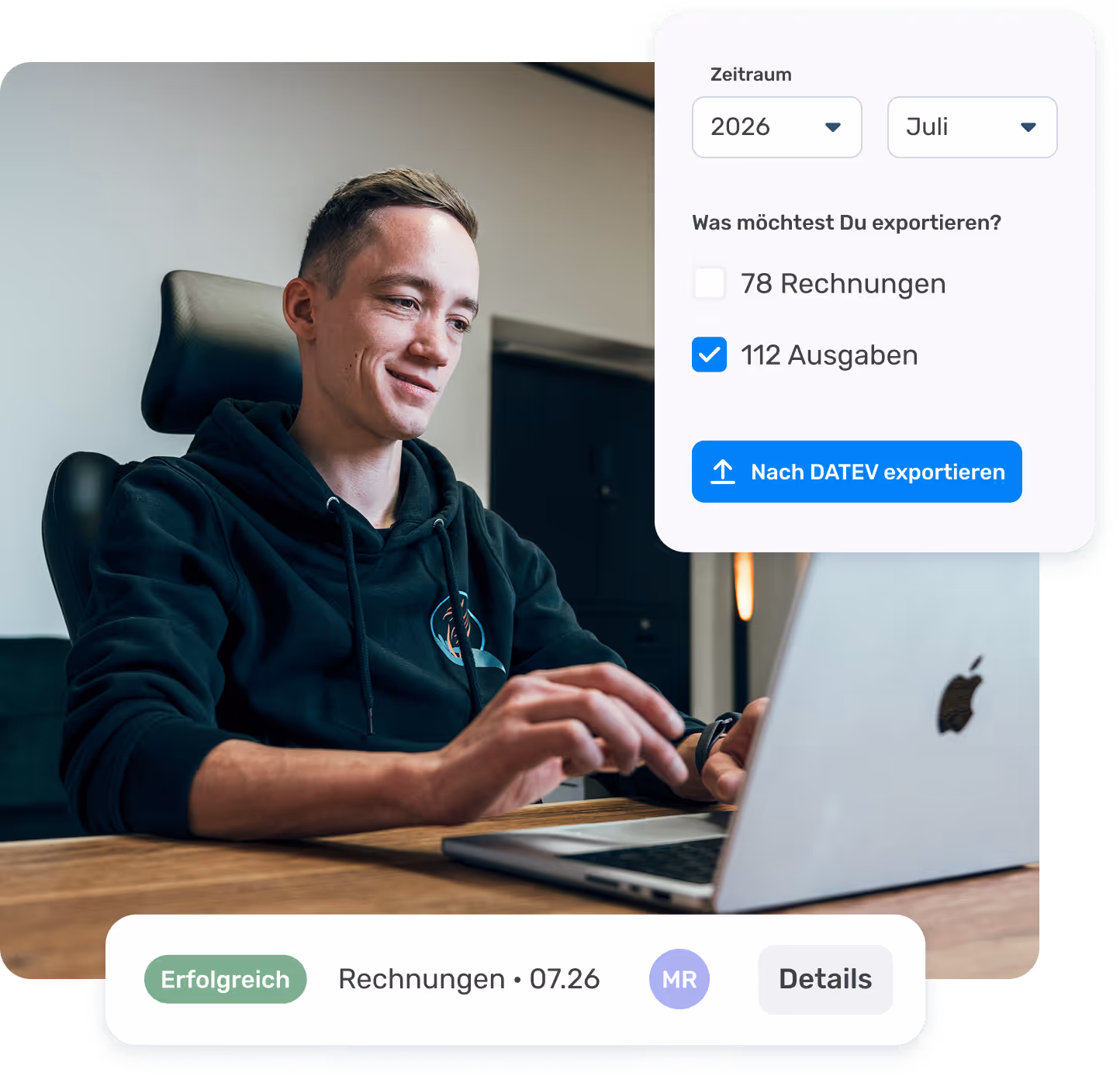 Direkte DATEV Anbindung in ToolTime für Einnahmen und Ausgaben