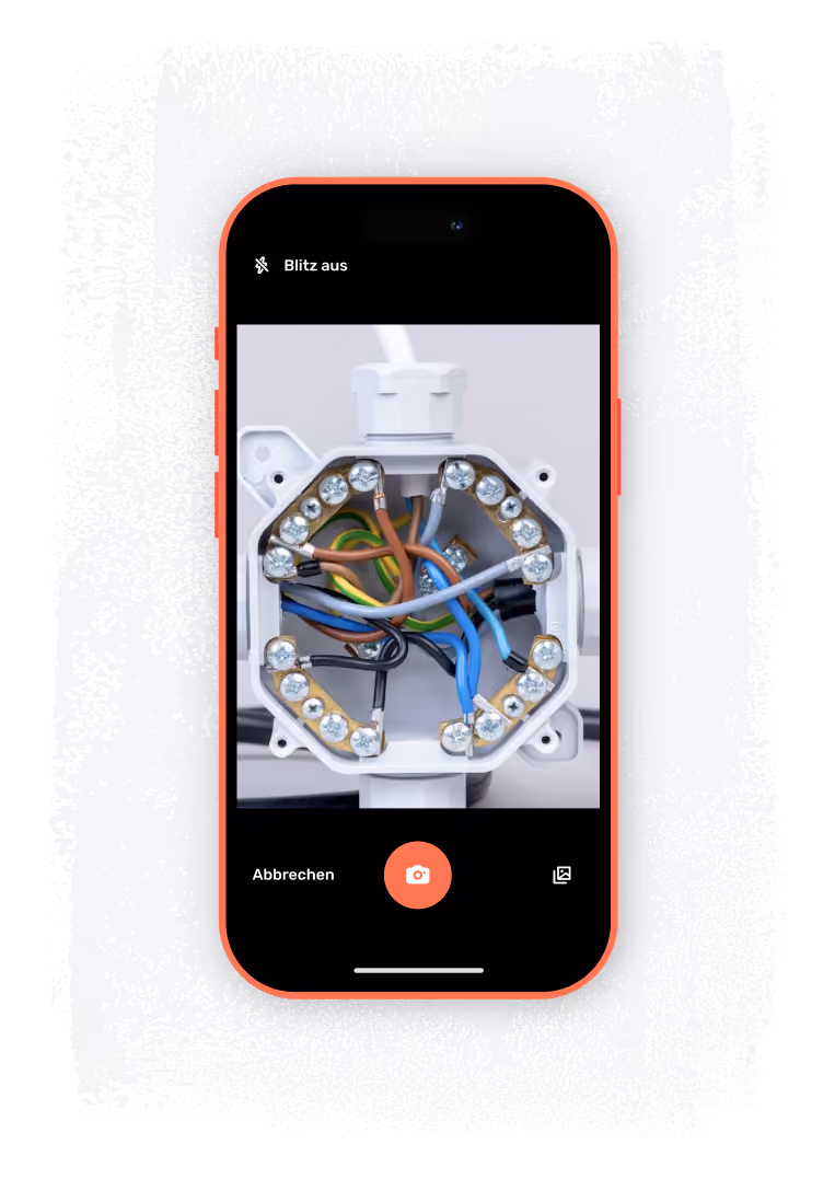 Die Handwerker-App „ToolTime“ zeigt ein Nahaufnahmefoto.