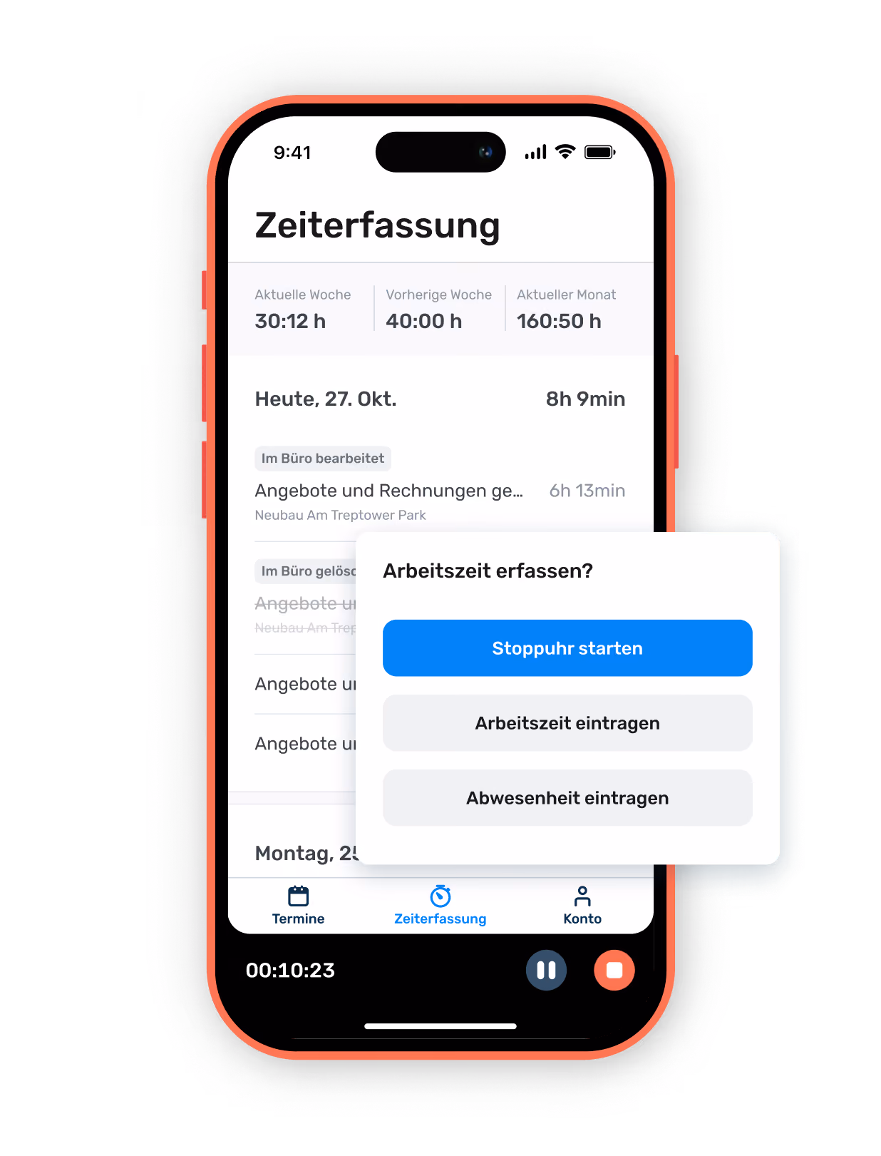 Mobile Zeiterfassung im Handwerk: ToolTime Handwerkersoftware