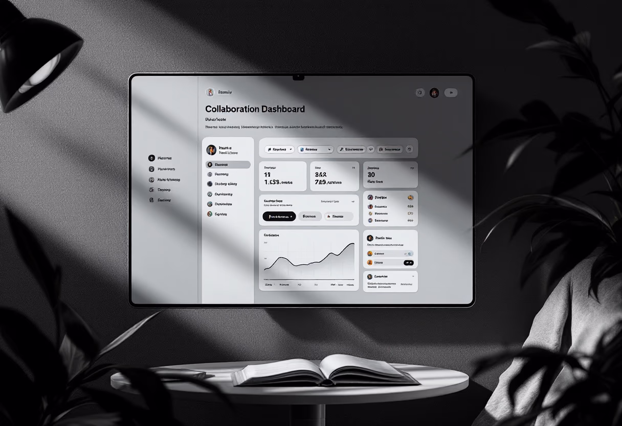 interface screenshot of collaboration interface (for a productivity tools business)