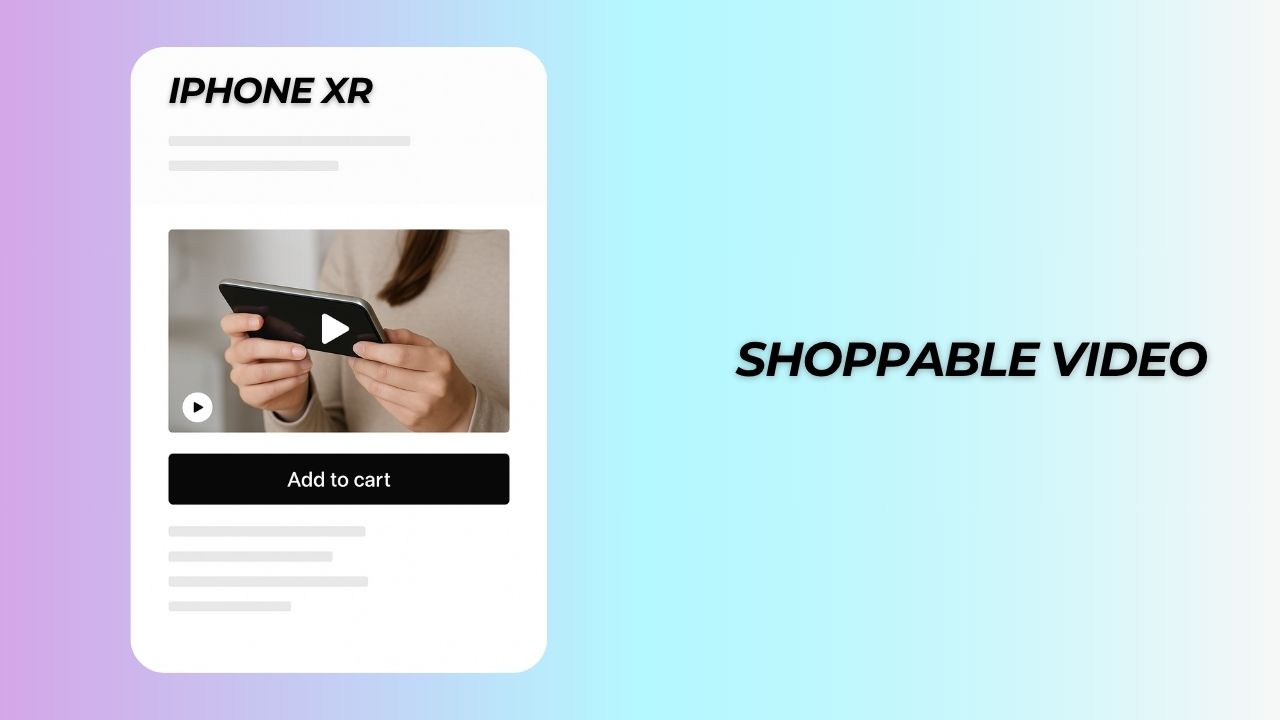 Image showing a video being shoppable