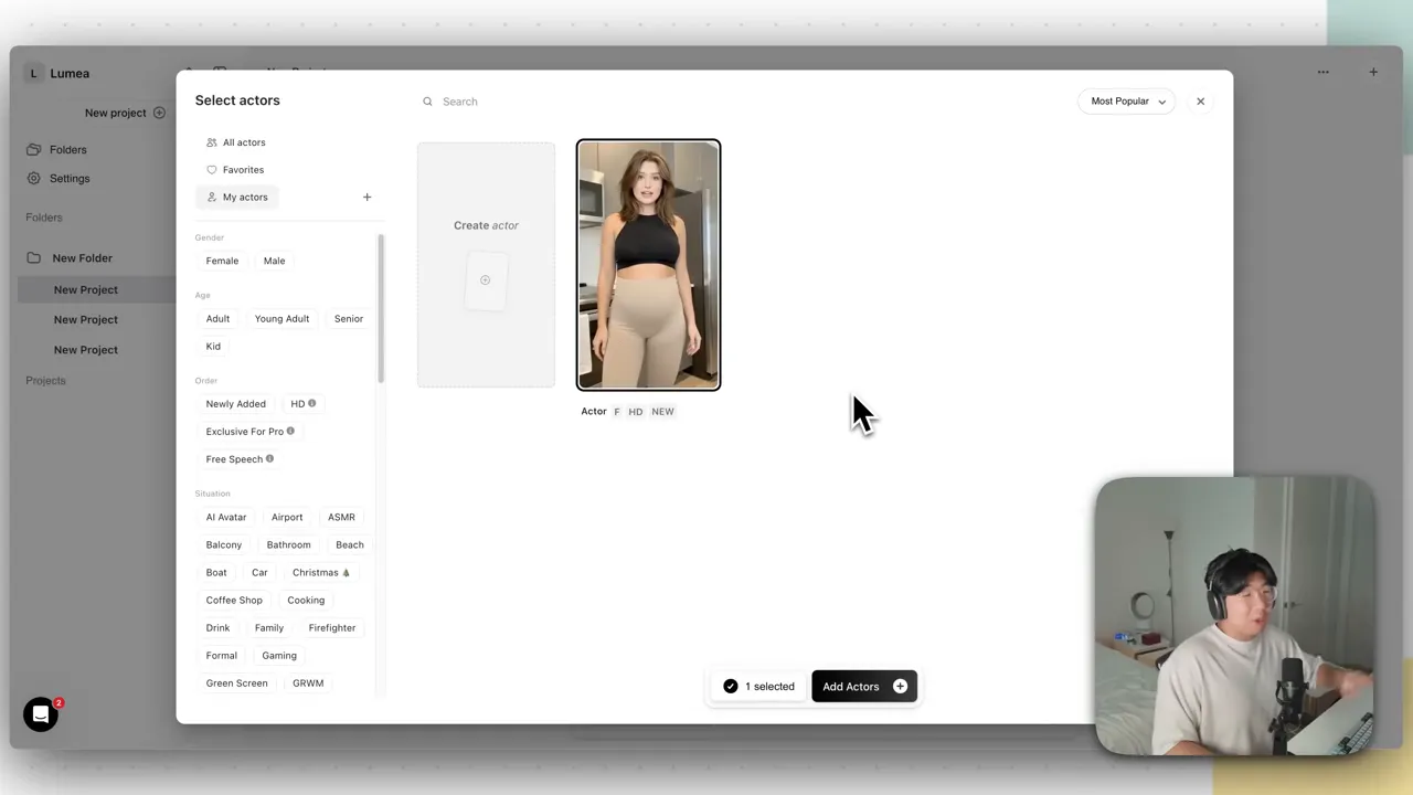 AI model showing leggings product