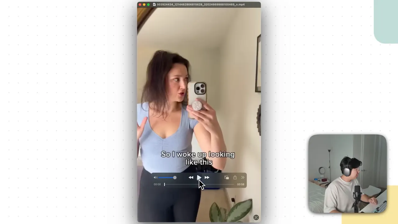 Example real UGC ad hook: hotel pillow hair disaster