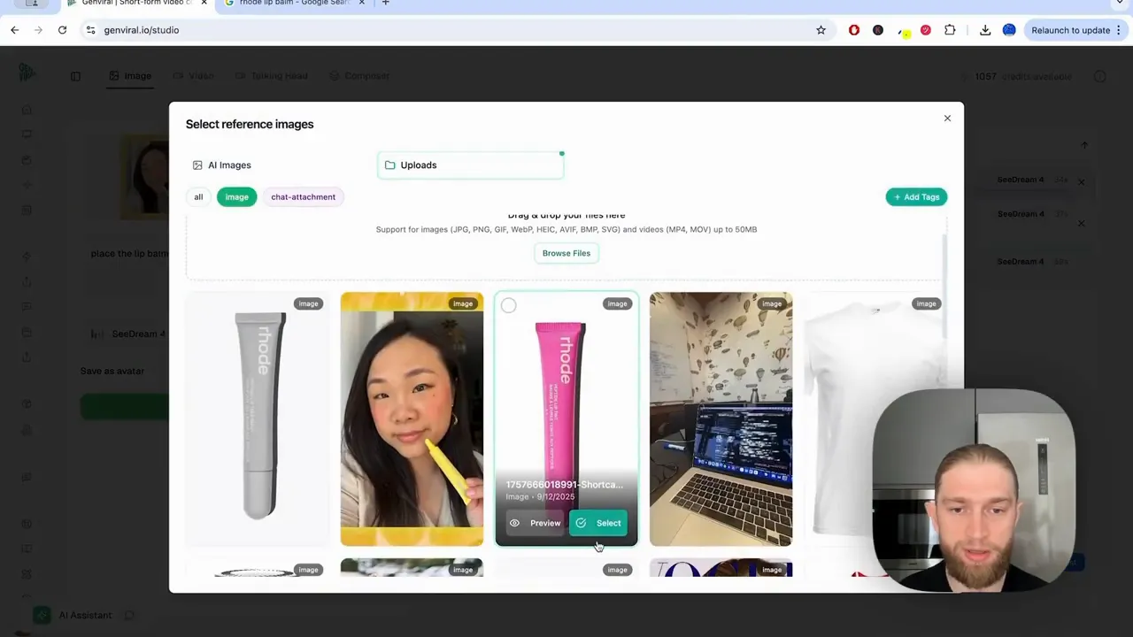 Removing baseline image and swapping product color in prompts