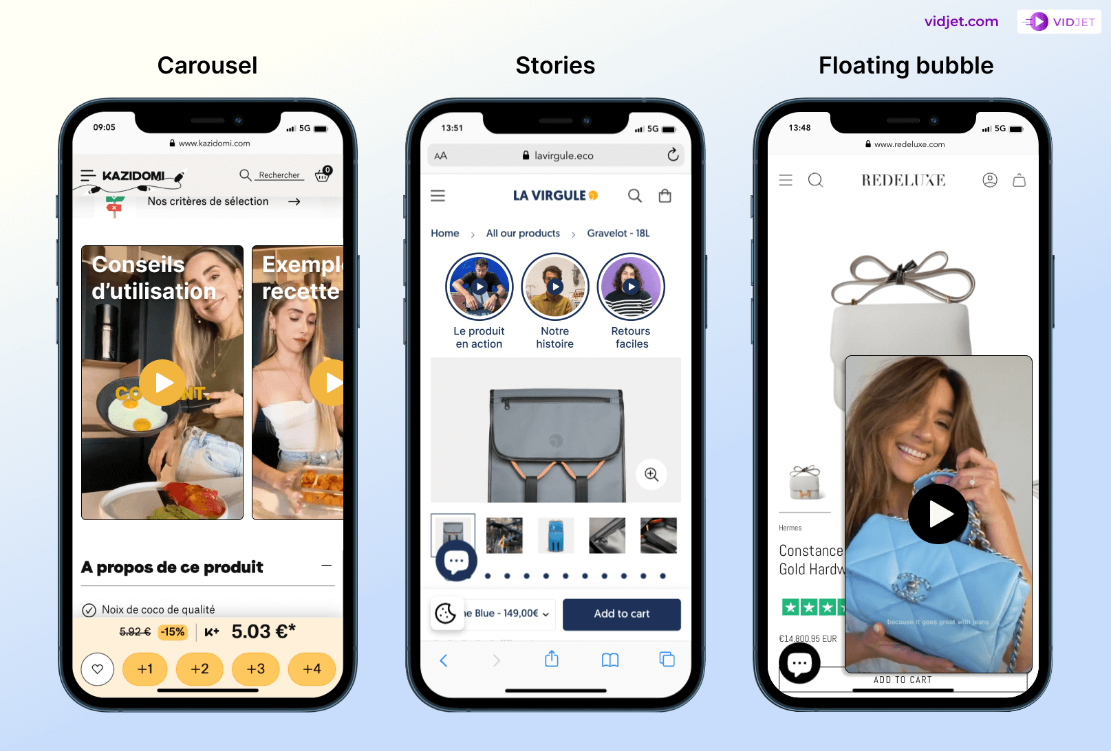 Image showing short videos on online stores