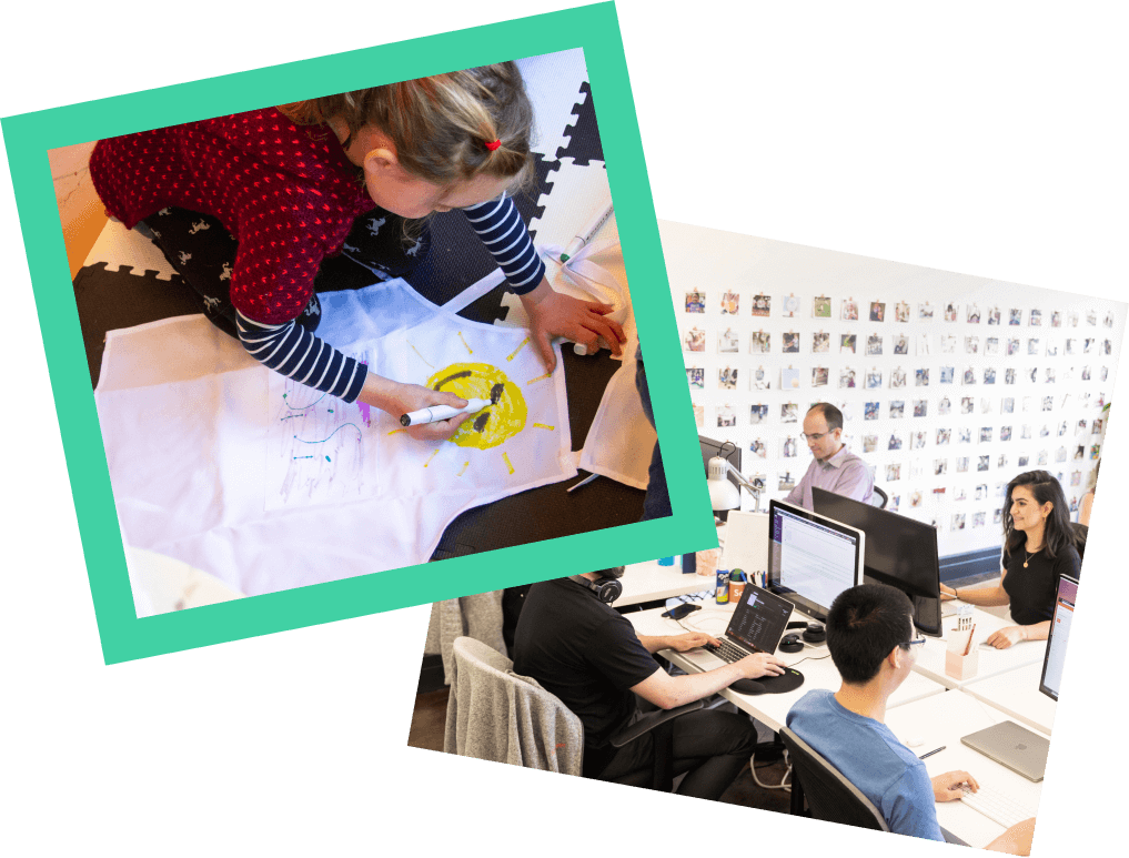 Photos of a provider event and the Sawyer office