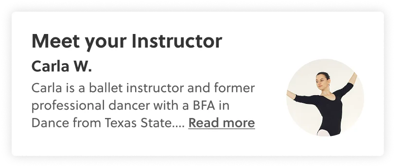 Bio for ballet instructor