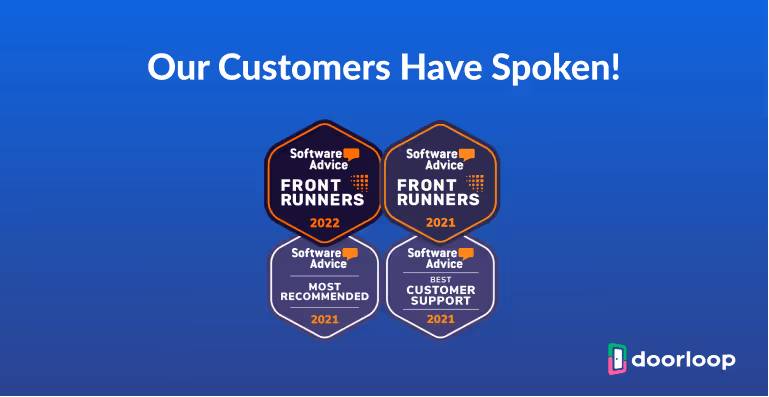 DoorLoop's “Property Management Software Frontrunner” Award