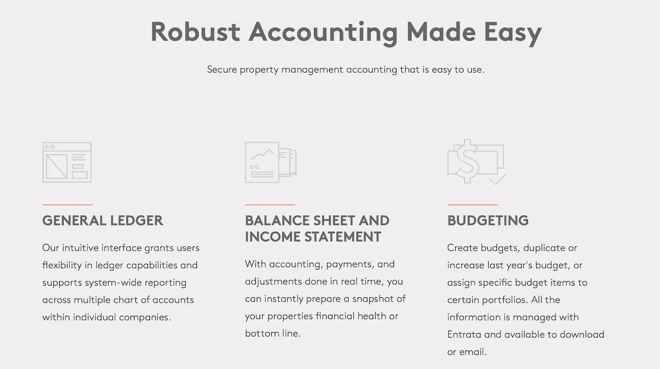 Entrata software features
