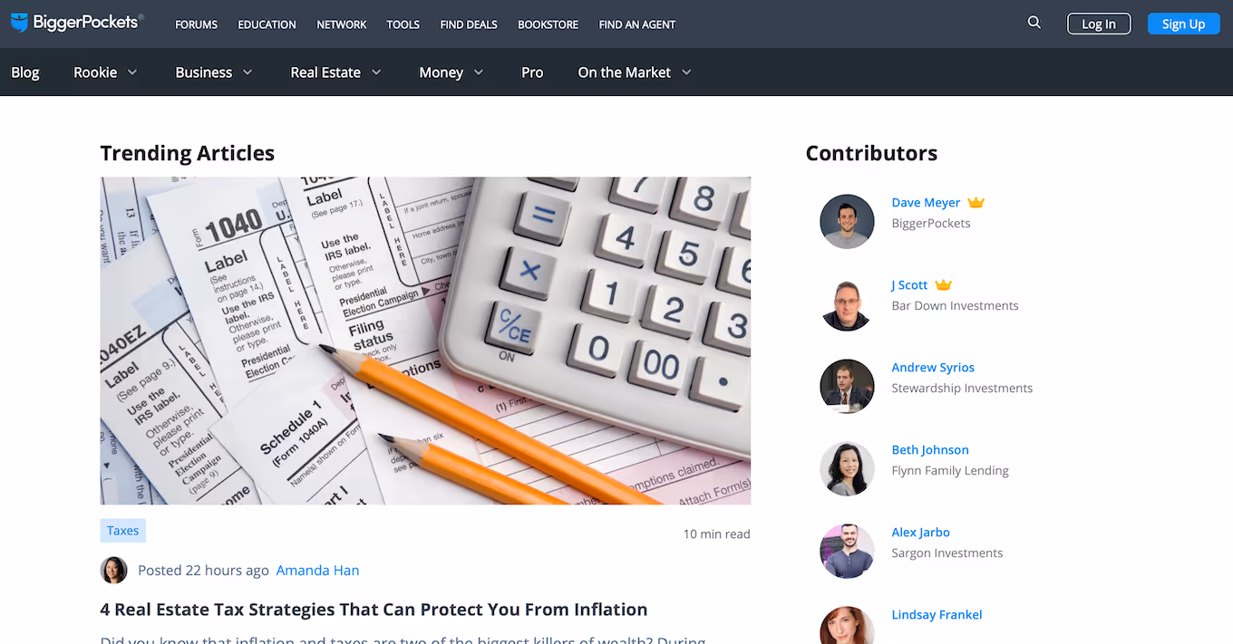 BiggerPockets property management blog