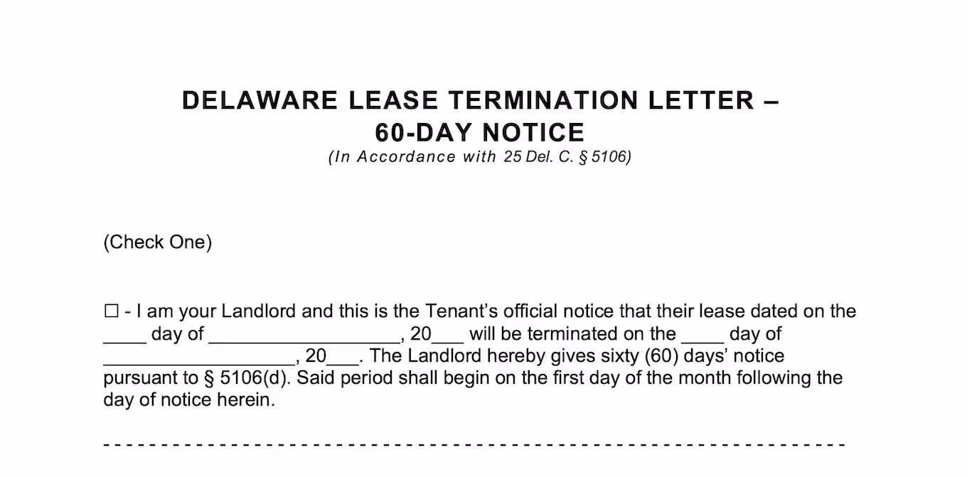 Lease agreement termination letter