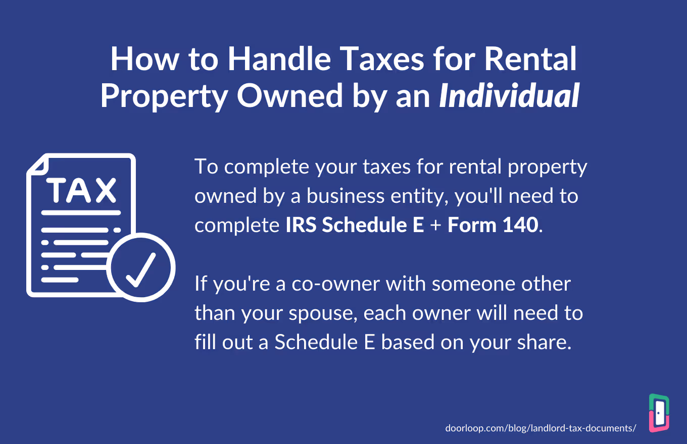 How to handle taxes for rental property