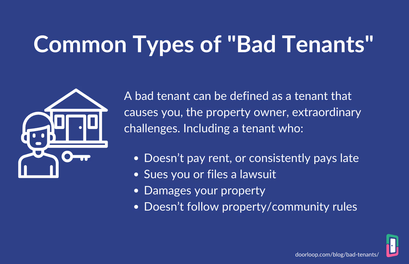 Common types of bad tenants