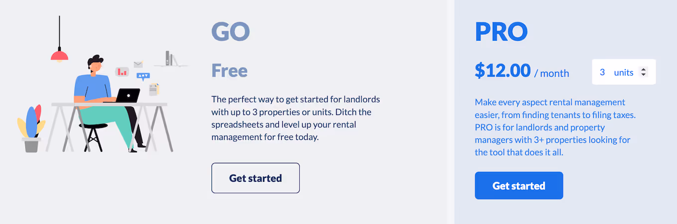 Landlord studio pricing