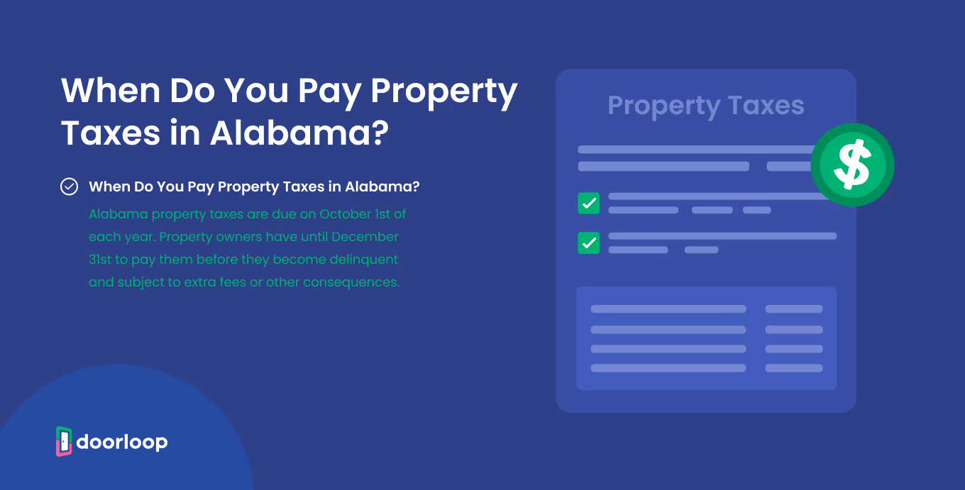When do you have to pay property taxes in Alabama