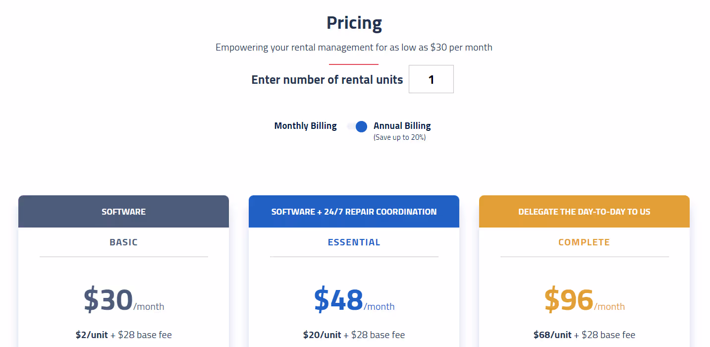 Hemlane annual pricing per month screenshot