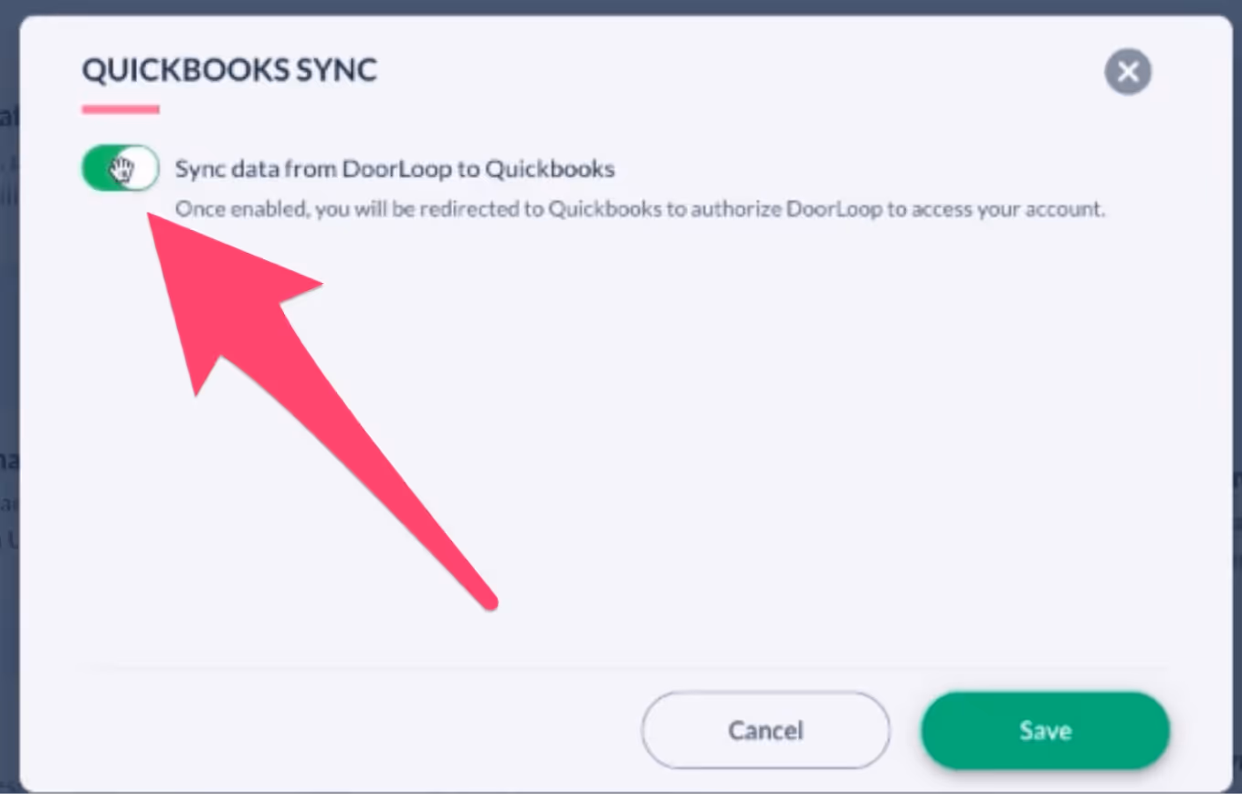 QuickBooks Integration Step 3: Sync Data