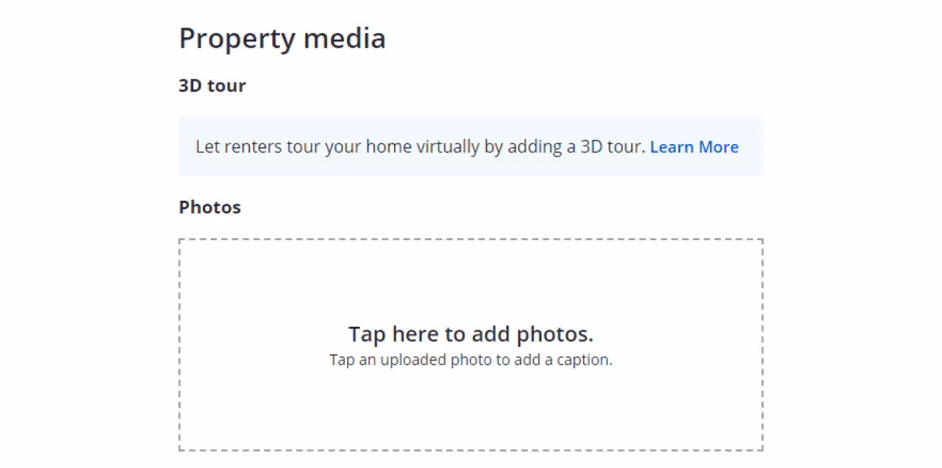 Add photos and a 3D virtual tour